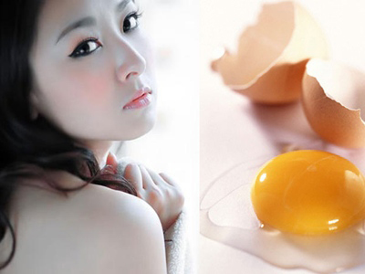 Trứng gà trị nếp nhăn vùng mắt