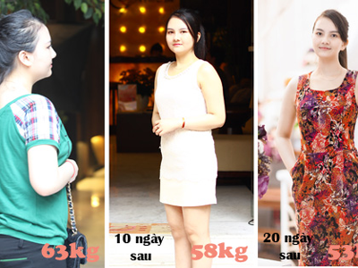 Cô gái giảm cân chỉ sau liệu trình ngắn ngày