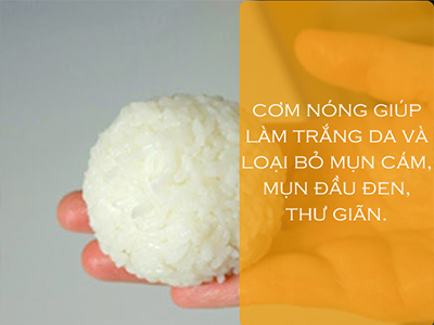 Độc đáo cách làm trắng da bằng cơm