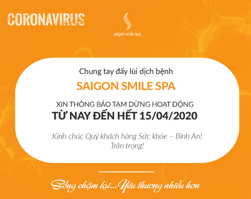 Thông báo tạm ngưng hoạt động đến hết 15/4/2020