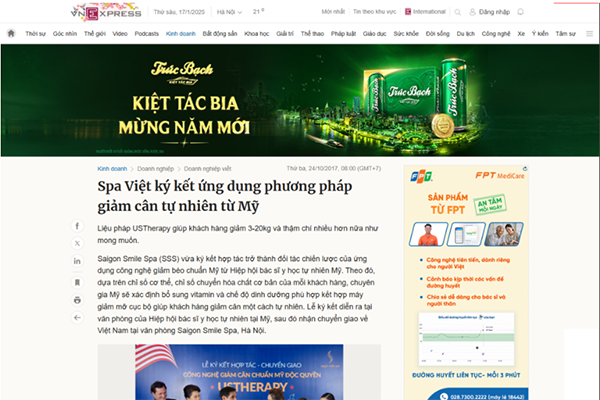 Spa Việt ký kết ứng dụng phương pháp giảm cân tự nhiên từ Mỹ