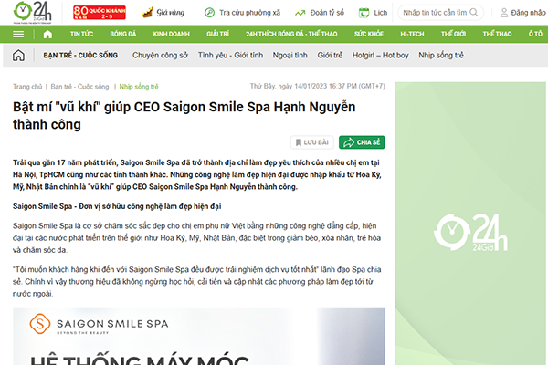 Bật mí “vũ khí” giúp CEO Saigon Smile Spa Hạnh Nguyễn thành công