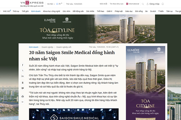 20 năm Saigon Smile Medical đồng hành nhan sắc Việt