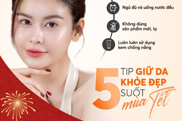 Tết vui nhưng đừng để da phải “trả giá”