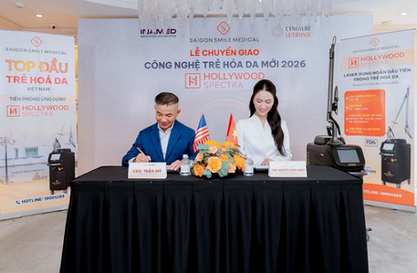 Saigon Smile Medical nhận chuyển giao công nghệ trẻ hóa da mới 2026